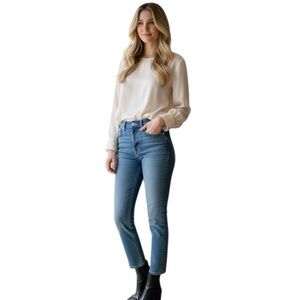 Everlane The 90s Cheeky Women High-Rise Crop Jeans Organic Cotton Denim 25 W27.5